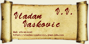 Vladan Vasković vizit kartica